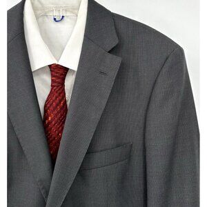 HUGO BOSS 2 piece suit c-pasini/c-movie 100% wool flat front gray 40R 34L
